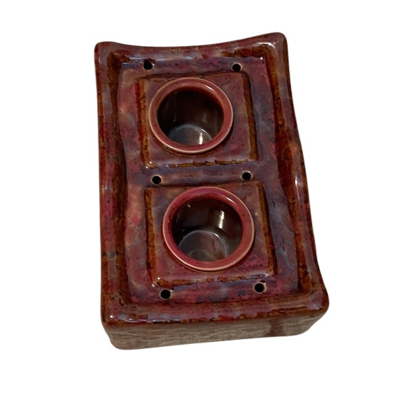 Ceramic Fire-pot with‎ Two Reservoirs Snuffer,  NEW - Picture 3 of 9